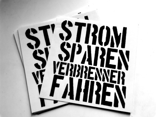Aufkleber strom sparen - 50,