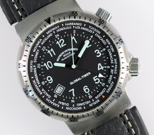 Mühle Glashütte Uhr Global Timer M1-41-13 Lufthansa Cargo 42mm Herren B+P