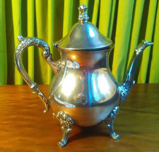 Tee- Kanne Kaffeegeschirr versilbert ungemarkt Tafelsilber Hotelsilber Vintage