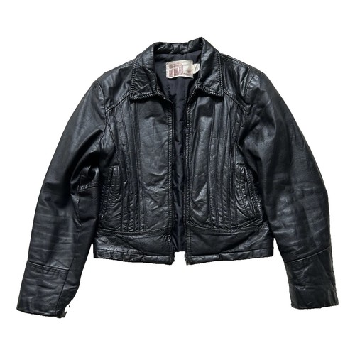 Vintage lederjacke schwarz - vintage,