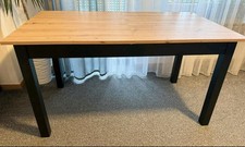 Esstisch Esszimmertisch  Artisan Eiche Schwarz Ausziehtisch 140-180 cm Coburg