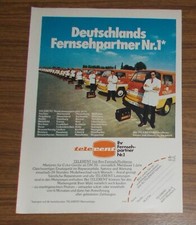 Seltene Werbung TELERENT Deutschlands Fernsehpartner Nr. 1 1977