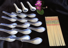 18 Stück Porzellan blau China