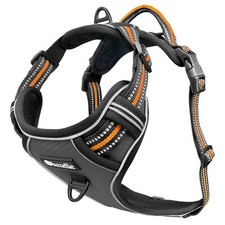 Hundegeschirr Mittlere Hunde, Anti-Zug Brustgeschirr mit Tasche Reflektierend, M