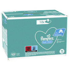 Pampers Fresh Clean Feuchttücher 1 Packungen = 624 Feuchttücher neu und OVP
