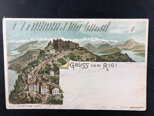 Litho postkarte rigi - postkarte,