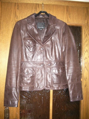 Amisu damen lederjacke - lederjacke, aus