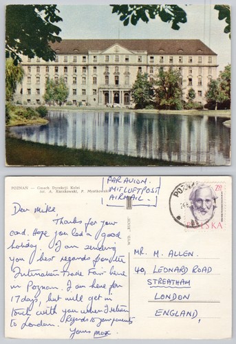 C36456 posen polen postkarte - posen,