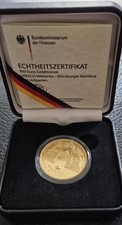 100 Euro Gold Münze Deutschland 2010 UNESCO Welterbe Würzburger Residenz u.Hofg.