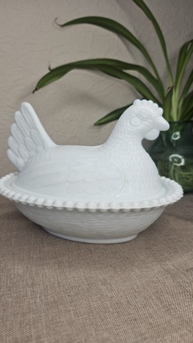 Vintage indiana glas weiß - glas,