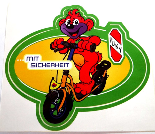 Werbe aufkleber puky - puky, ...