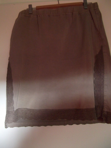 Rock jeans braun mit - mit, spitze