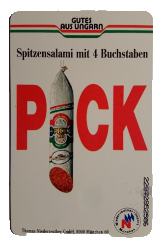 Telefonkarte pick salami s58 - pick,