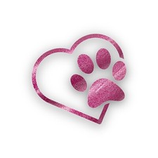 2x Aufkleber Pfote Auto Hunde