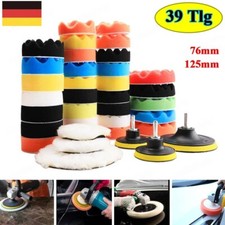39 Tlg Polierschwamm Polierpads Set 125mm Polierscheibe Auto Polierpad Polierset