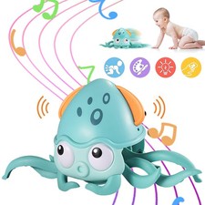 Electric Octopus Spielzeug Kinder Krabbelnder Oktopus Spielzeug Mit Musik Licht