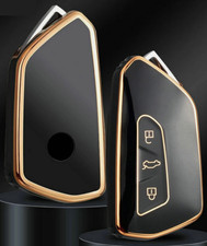Schlüssel Hülle für VW Golf 8 Cupra Seat Skoda Carbon Optik Schutzhülle  Case