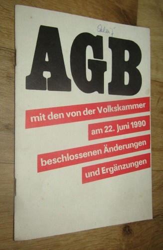 Ddr arbeitsgesetzbuch - ddr-, arbeitsgesetzbuch-