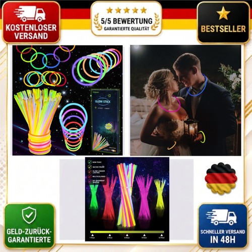 100 knicklichter party set - 100, mit