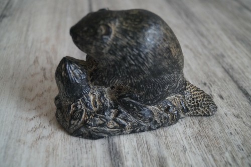 Tierfigur biber speckstein - biber,