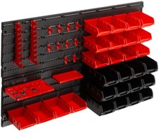 Werkzeugwand Werkstattwand 28-tlg. Werkzeuglochwand Werkzeughalter 95x55 cm