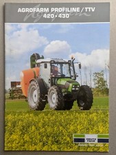 DEUTZ-FAHR Agrofarm Profiline TTV 430 420 Traktoren Prospekt Bulldog Schlepper
