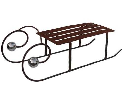 Schlitten 90cm metall - 90cm, rost