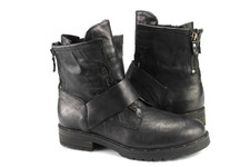 Mjus Gr.39 Damen Stiefel Stiefeletten Boots Herbst/Winter Leder Schwarz  K 155