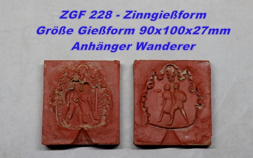 Zinngießform anhänger - -,