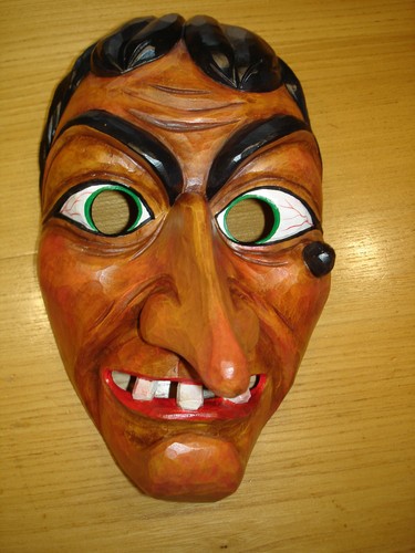 Hexe 0607 holzmaske - hexe,