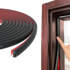 6 Meter Schwarz D-Form Gummi