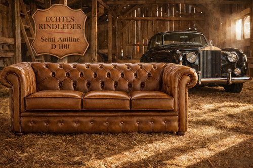 Chesterfield 3sitz sofa - chesterfield,