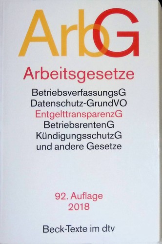 Arbeitsgesetze textausgabe - :,