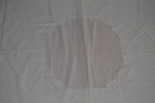 Bettwäsche Bettbezug Decke ca 155x195 cm weiß rautenförmige Ausschnitt Stickerei