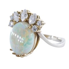 Gelb- und Weißgoldring mit