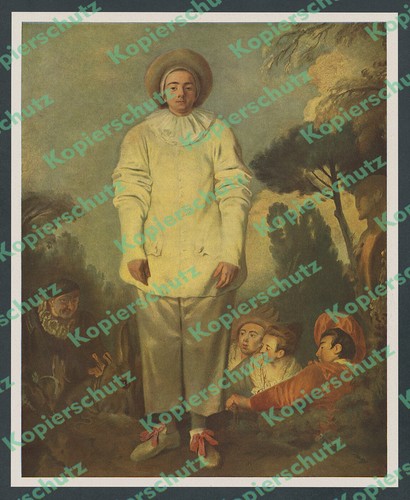 Watteau gilles pierot harlekin - gilles,