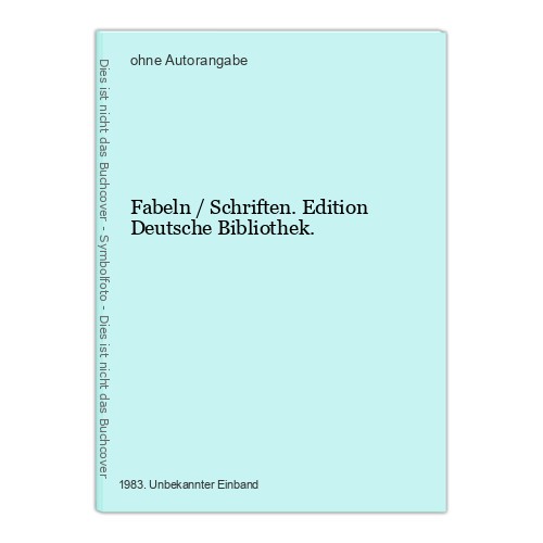 Fabeln schriften edition - fabeln, /