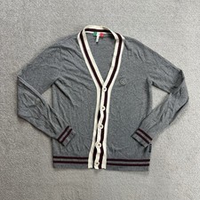 ARMANI JEANS Herren Strickjacke Pullover M Kaschmir Sweater Cardigan 18914 Grau