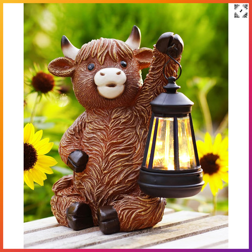 Sitzende highland cow deko mit - cow,