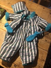 Winteranzug, Schneeanzug, Baby, Größe 62, Teddyfutter mit Kapuze und Handschuhe