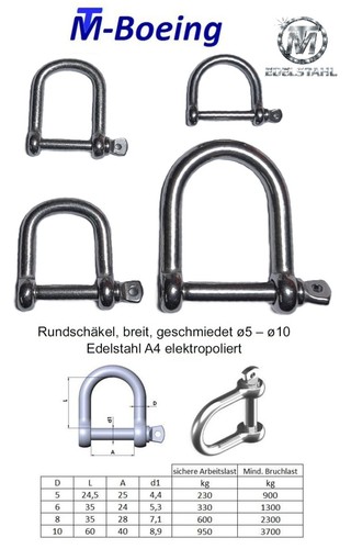 Rundschäkel breit ø5 10 - breit,