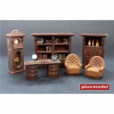 Möbel-Arbeitszimmer 1:35 - Modellbau Bausatz & Diorama Zubehör - Plusmodel 093