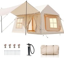 SLSY Aufblasbares Zelt 8-10 Personen Air Glamping Zelte mit Luftpumpe Sonnendach