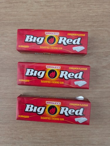 3x10 big red kaugummi - red, dragees
