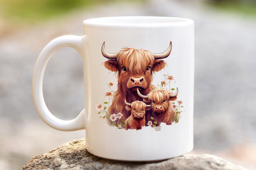 Schöne hochlandkuh tasse - schöne,