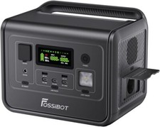 FOSSiBOT Tragbare Powerstation F800 512Wh LiFePO4 800W Schwarz Solargenerat  
