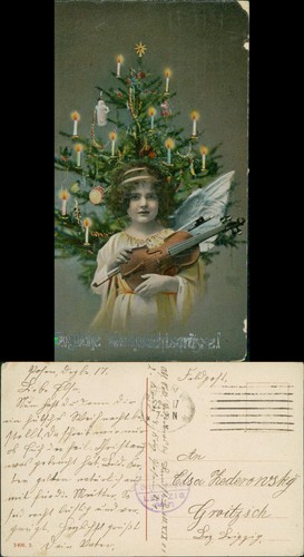 Engel angel vor christbaum - angel,