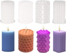 Kerzenform Silikon 4 Stück 3D