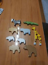 Tiere Holz handgefertigt 9 Stück