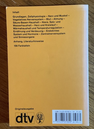 Taschenatlas der physiologie - taschenatlas,